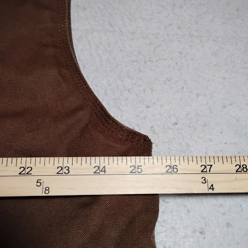 Berne Mens XL Brown Duck Canvas Heartland Sherpa Lined Workwear Vest Rileys Rich